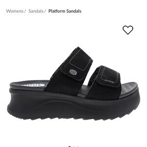 Hey Dude Women's Black Platform Sandals